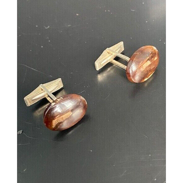 925 STERLING SILVER MULTICOLORED AGATE CUFF LINKS SKY