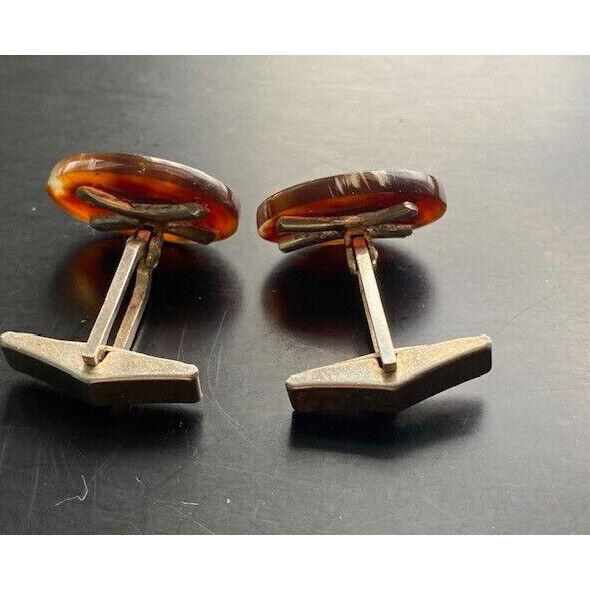 925 STERLING SILVER MULTICOLORED AGATE CUFF LINKS SKY