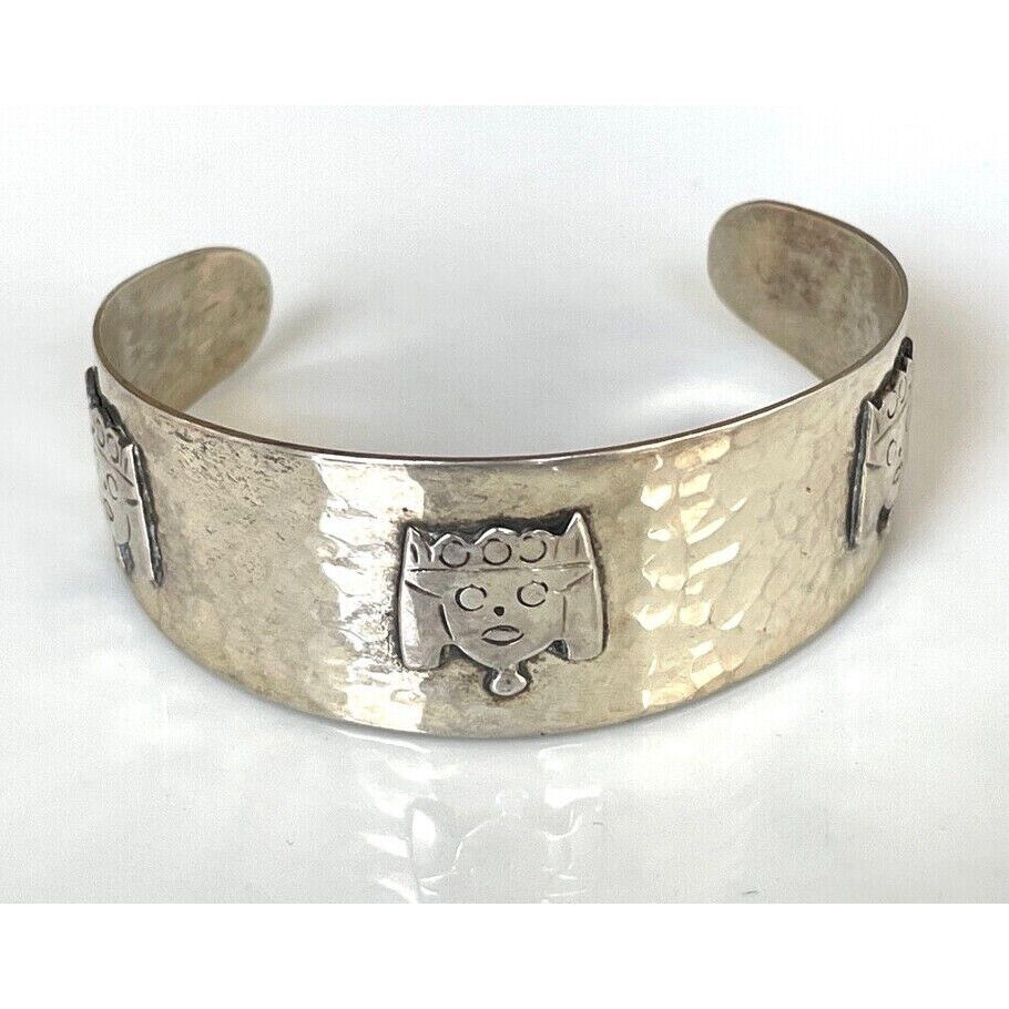 PERUVIAN INCA DESIGN 925 STERLING SILVER  BRACELET BY VICKY SKY