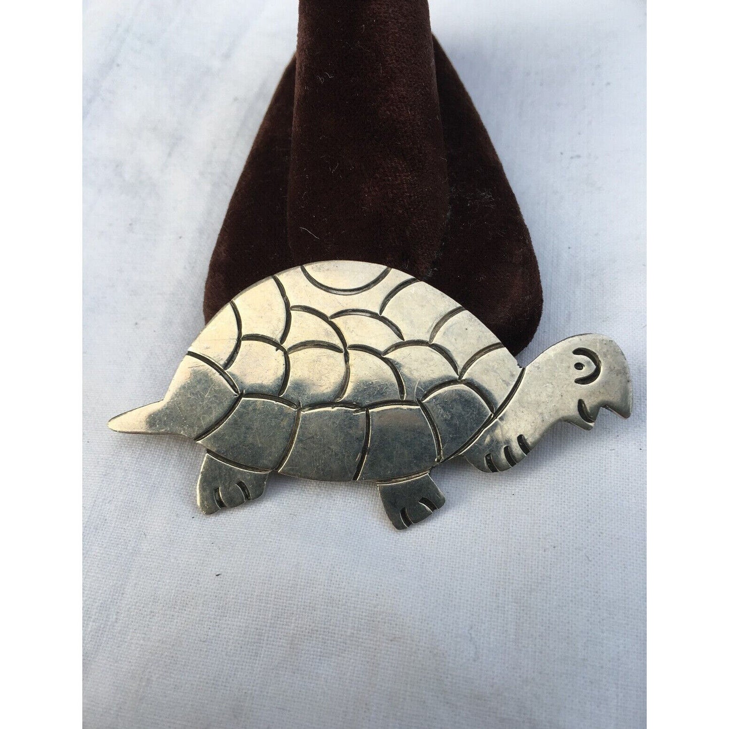 TAXCO STERLING SILVER TURTLE BROOCH PIN SKY