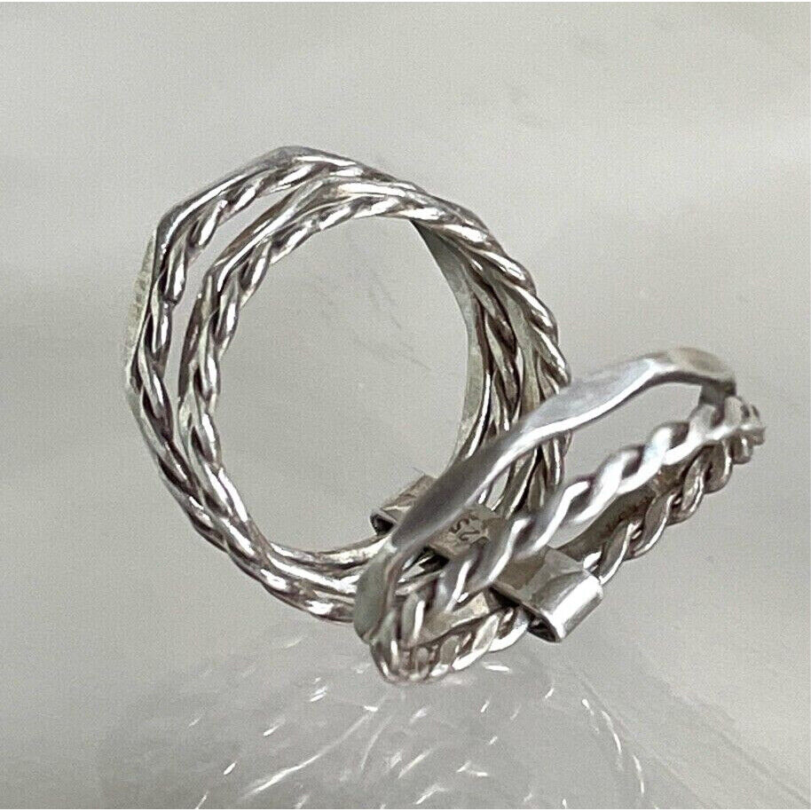 925 STERLING SILVER MULTI SHANK BAND RING SIZE 7 SKY