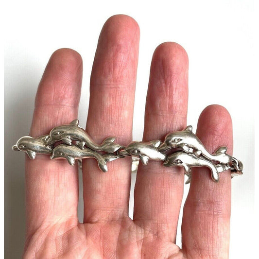 925 STERLING SILVER DOLPHINS BRACELET SKY