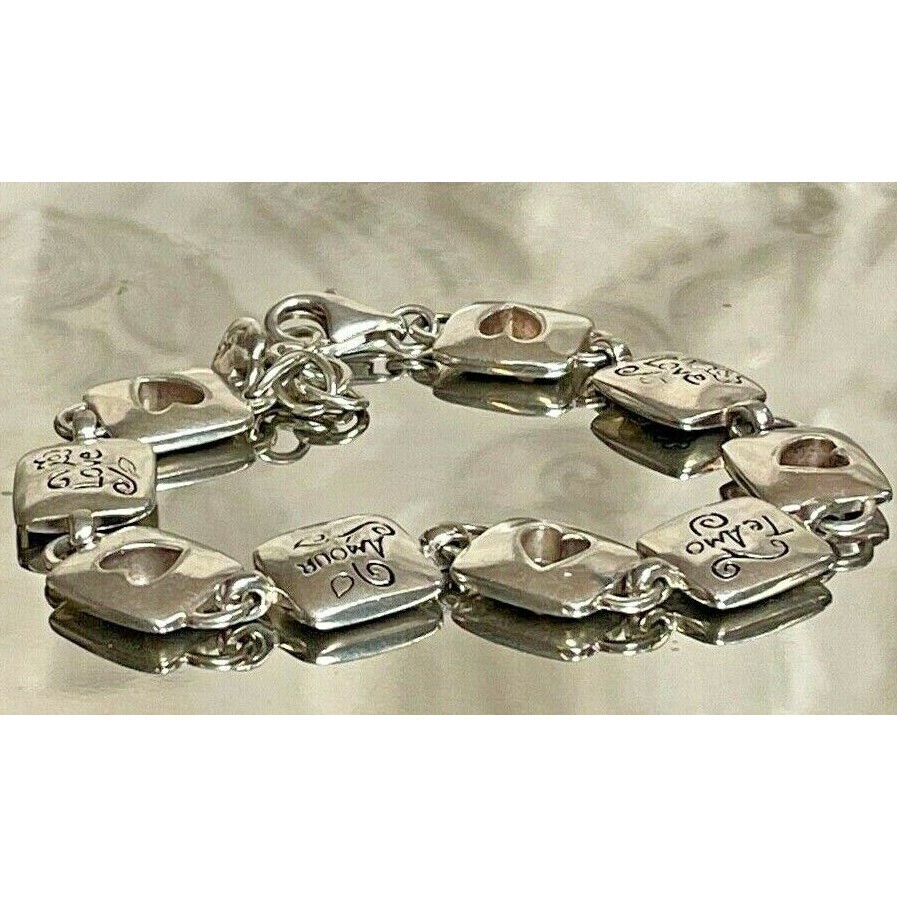 925 STERLING SILVER "LOVE" BRACELET MADE IN CANADA SKY