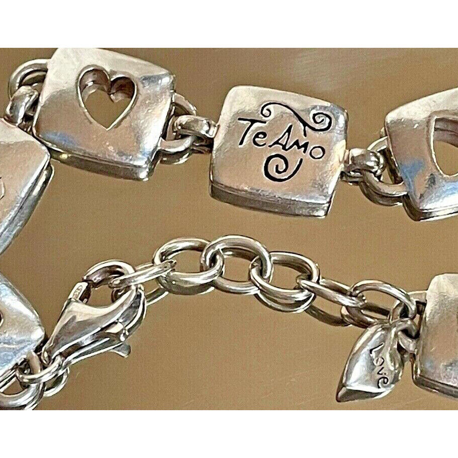 925 STERLING SILVER "LOVE" BRACELET MADE IN CANADA SKY