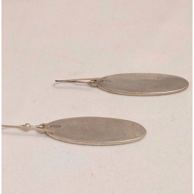 STERLING SILVER HARLEY - DAVIDSON ''1961 OVAL'' DANGLE EARRINGS SKY