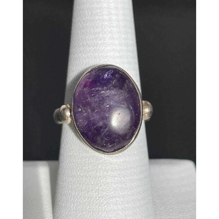 925 STERLING SILVER CHAROITE RING SIZE 8.25 SKY