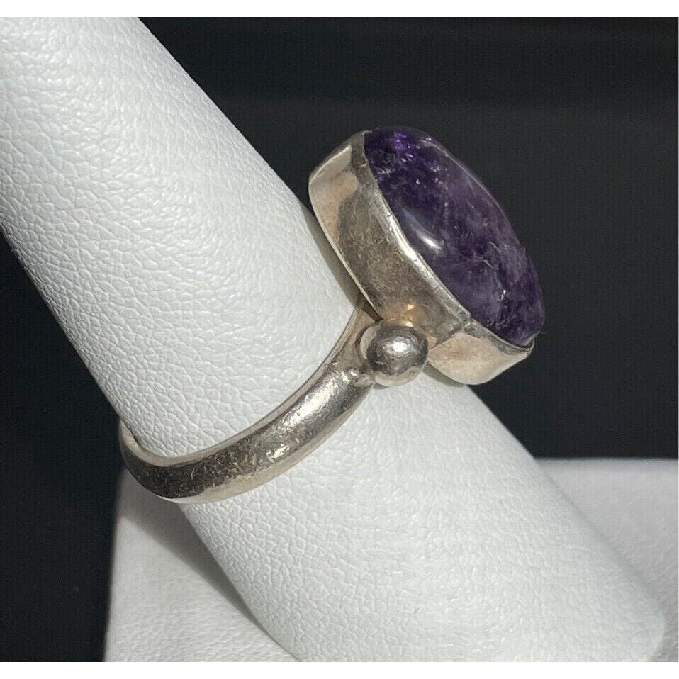 925 STERLING SILVER CHAROITE RING SIZE 8.25 SKY