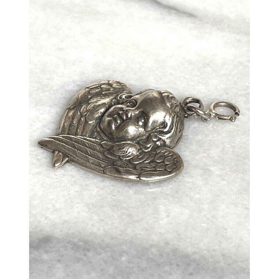 SOLID CAST 925 STERLING SILVER ANGEL CHARM SKY