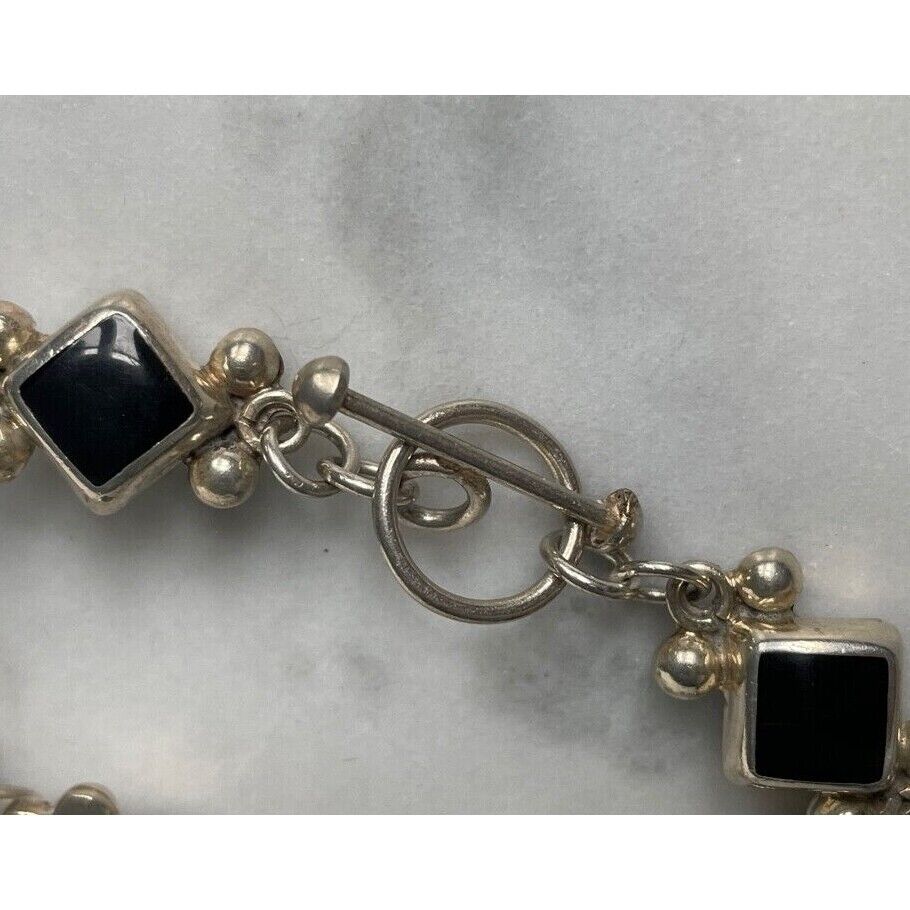 925 STERLING SILVER AND ONYX BRACELET SKY