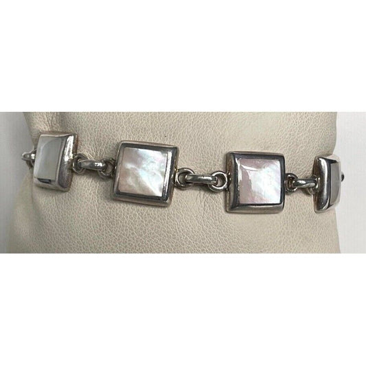 925 STERLING SILVER AND MOTHER OF PEARL BRACELET SKY