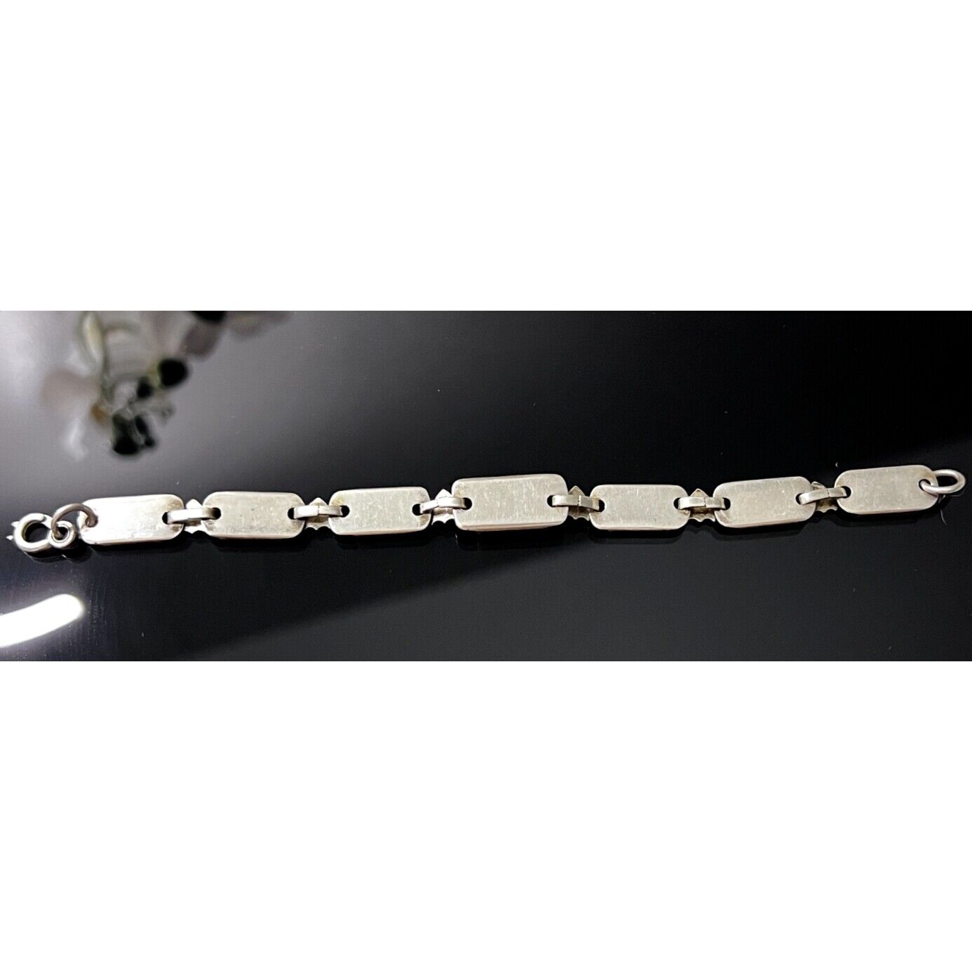 925 STERLING SILVER HEARTS AND DIAMONDS MOTHER OF PEARL BRACELET SKY