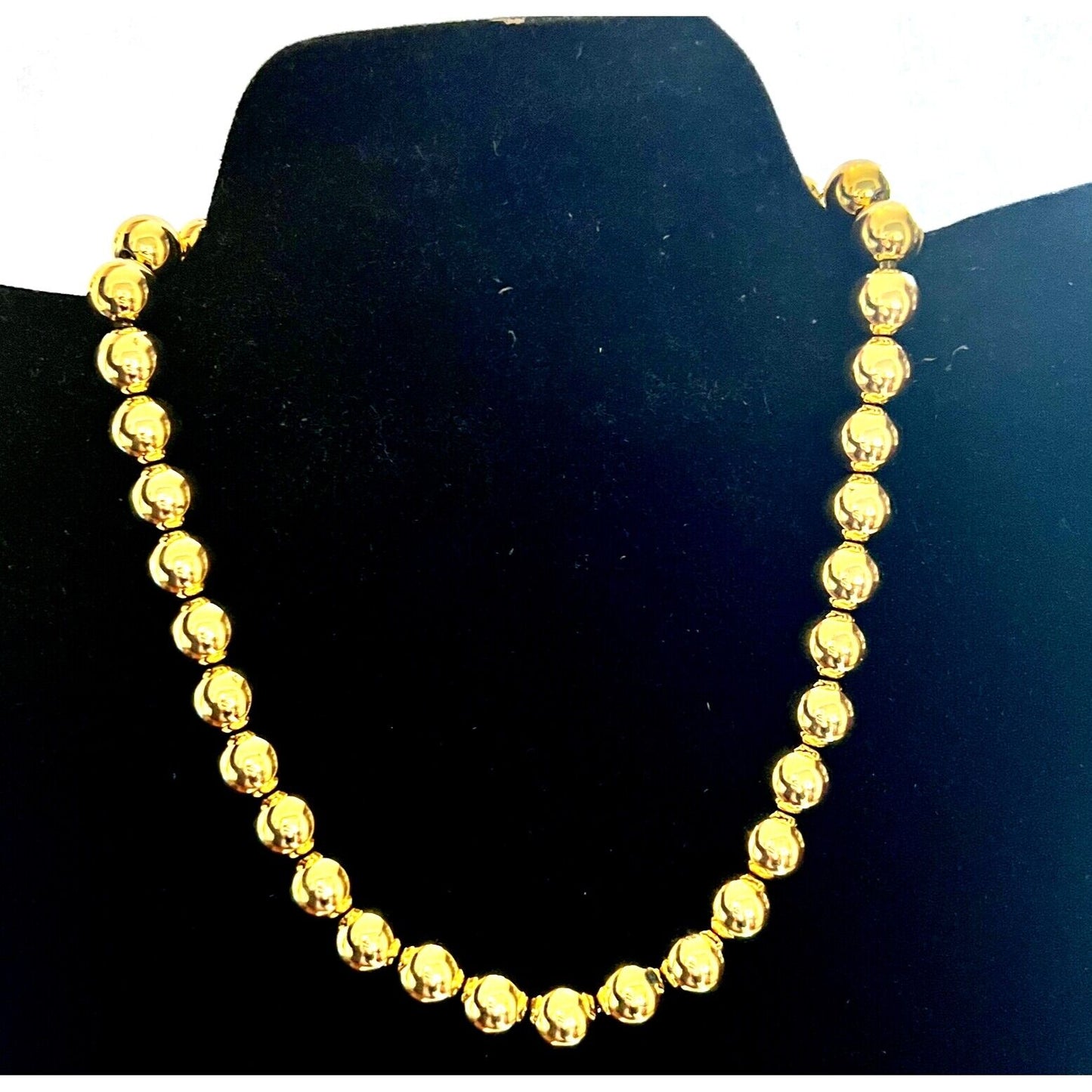 ITALIAN 925 STERLING SILVER VERMEIL BEADED CHOKER NECKLACE SKY