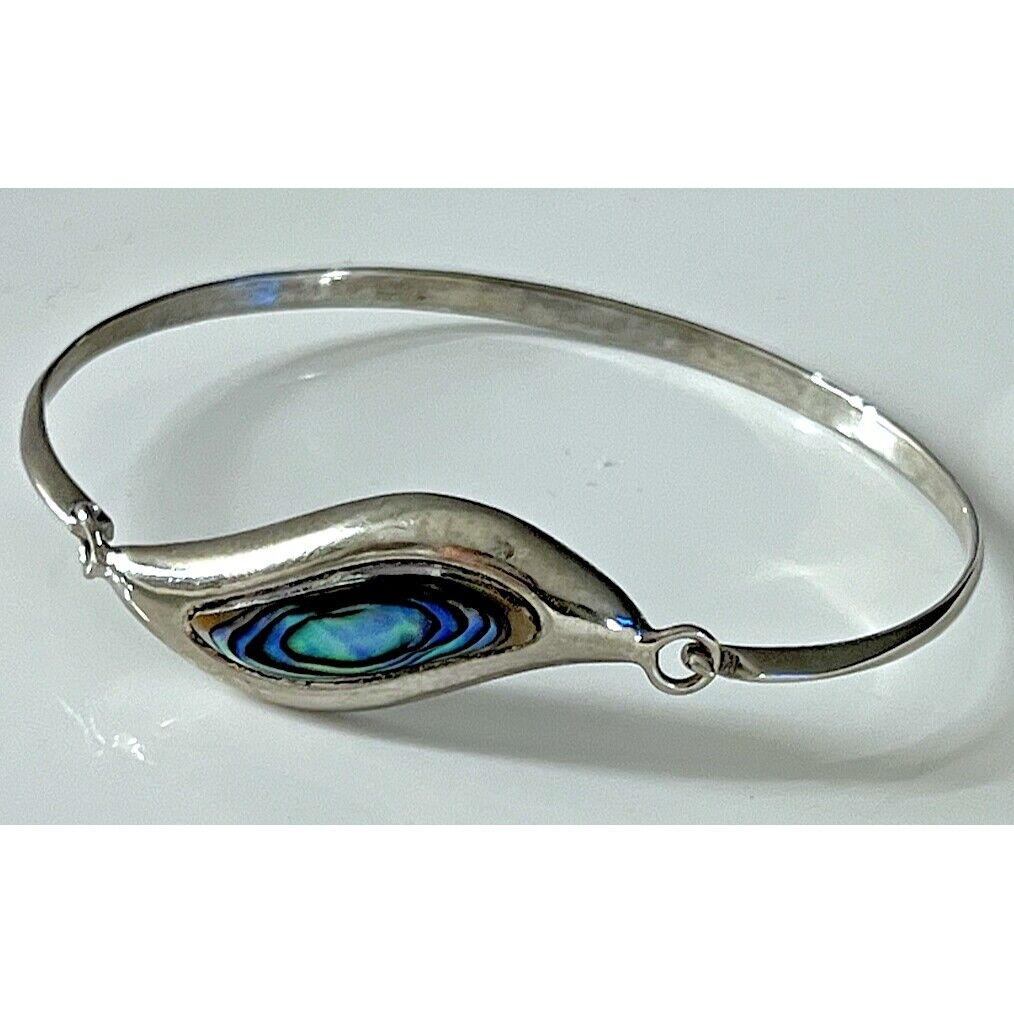 ELEGANT 925 STERLING SILVER AND ABALONE BRACELET SKY