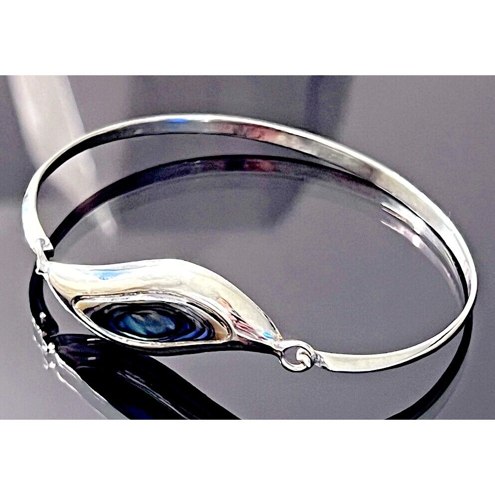 ELEGANT 925 STERLING SILVER AND ABALONE BRACELET SKY