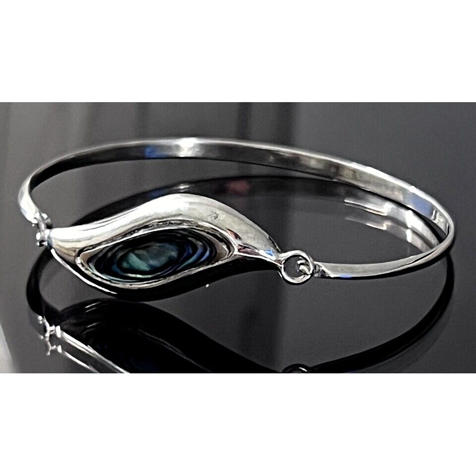 ELEGANT 925 STERLING SILVER AND ABALONE BRACELET SKY