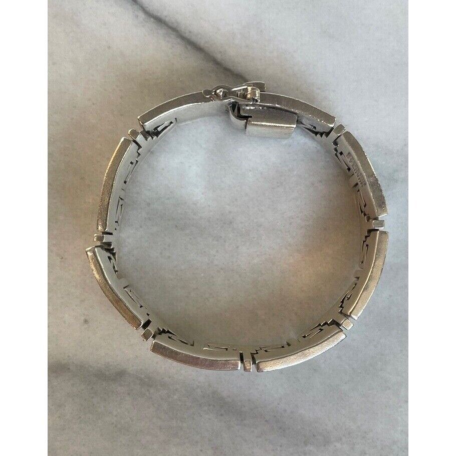 ''STERLING BY LAURA'' 925 STERLING SILVER  BIKER'S BRACELET SKY