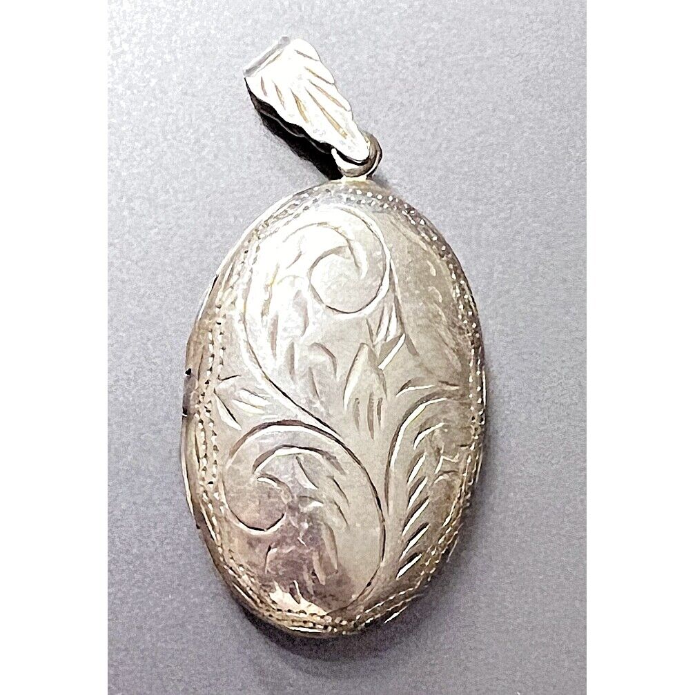 925 STERLING SILVER HAND ENGRAVED LOCKET PENDANT SKY