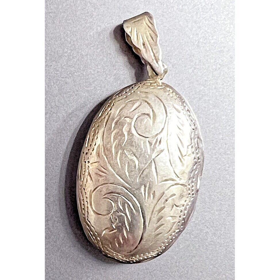 925 STERLING SILVER HAND ENGRAVED LOCKET PENDANT SKY