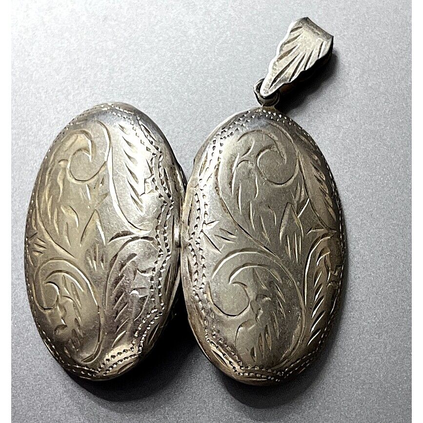 925 STERLING SILVER HAND ENGRAVED LOCKET PENDANT SKY