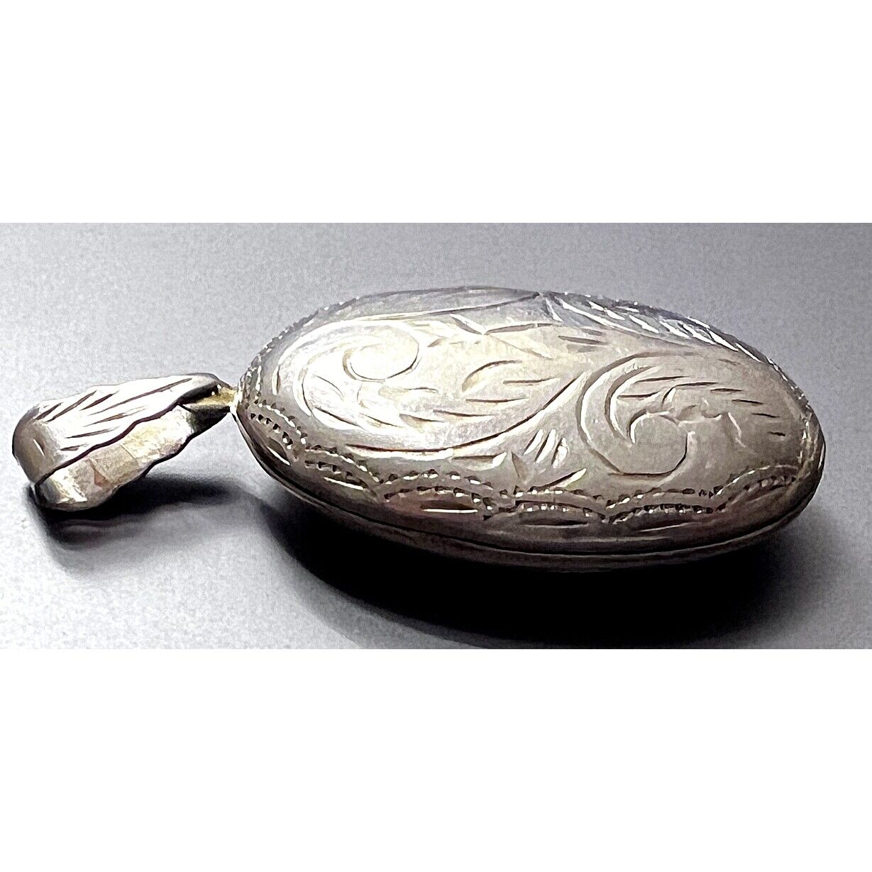 925 STERLING SILVER HAND ENGRAVED LOCKET PENDANT SKY