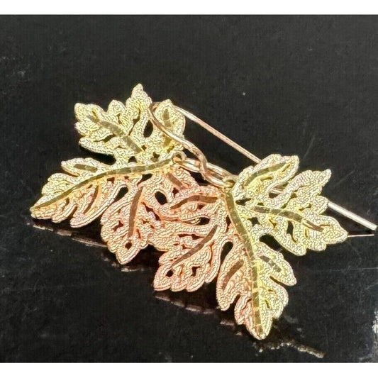 BLACK HILLS MULTI-TONE GOLD LEAVES EARRINGS SKY