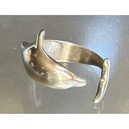 925 STERLING SILVER DOLPHIN  RING SIZE 4 SKY