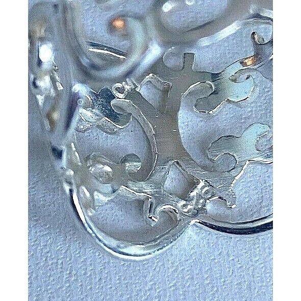 925 STERLING SILVER LACY BAND RING SIZE 8 SKY