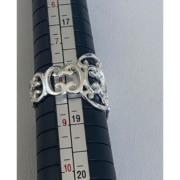 925 STERLING SILVER LACY BAND RING SIZE 8 SKY