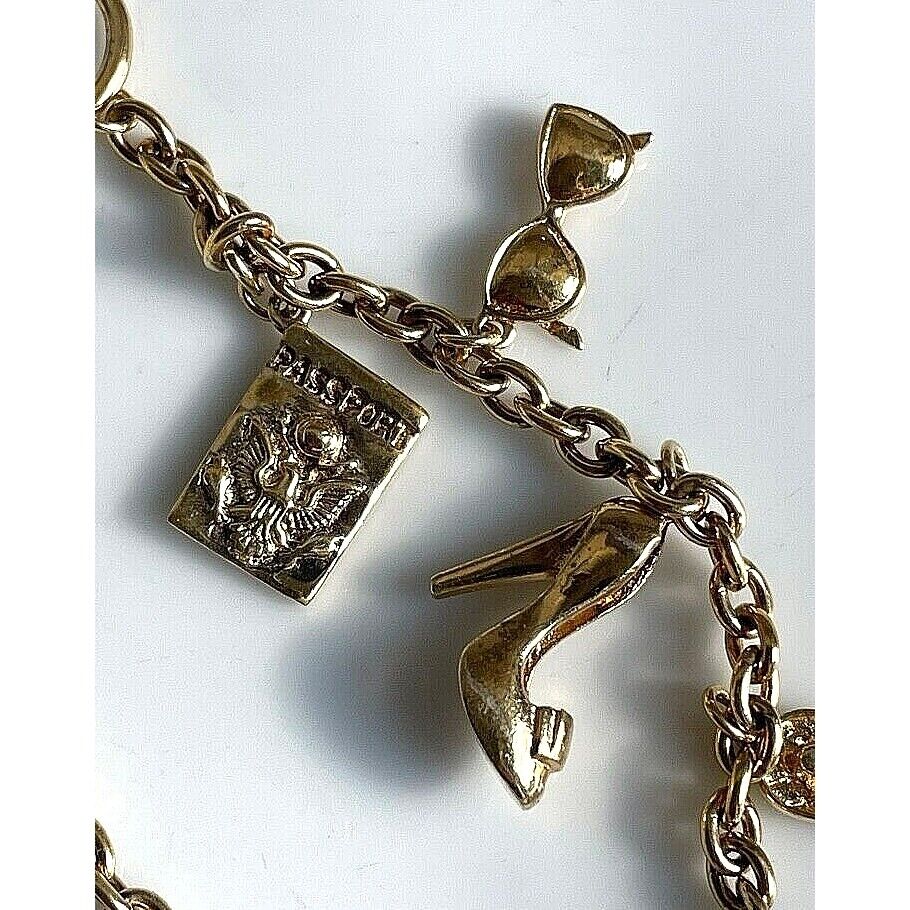 OTC 925 STERLING SILVER VERMEIL CHARM BRACELET SKY