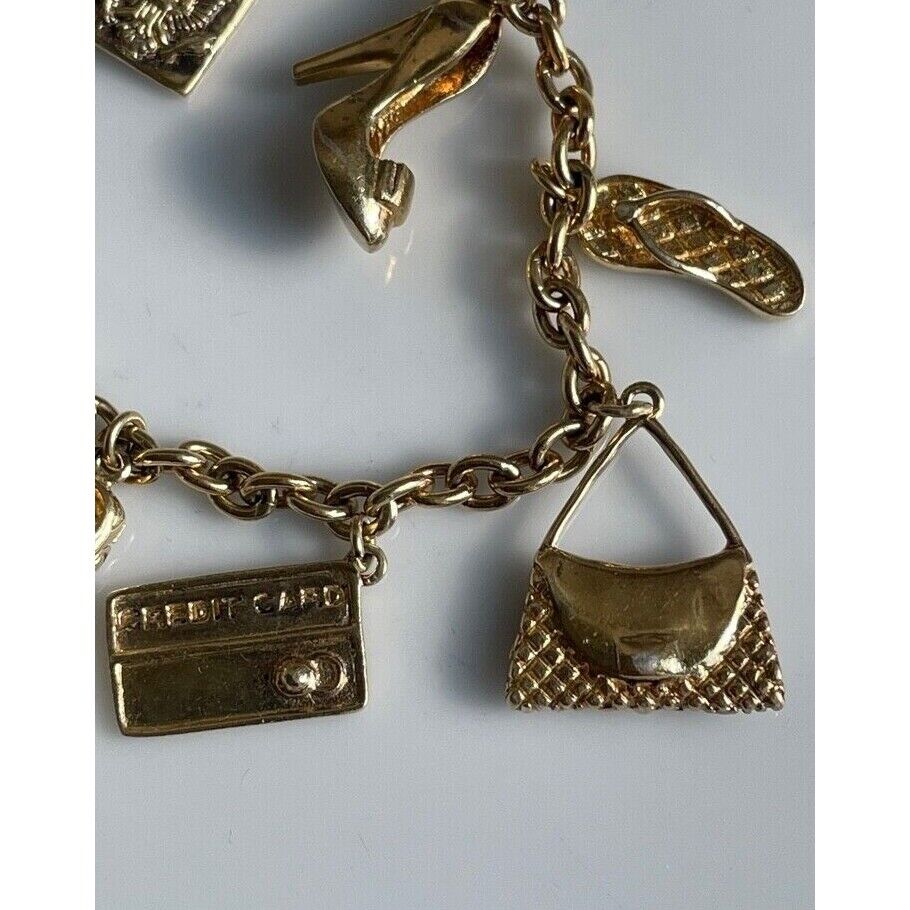 OTC 925 STERLING SILVER VERMEIL CHARM BRACELET SKY