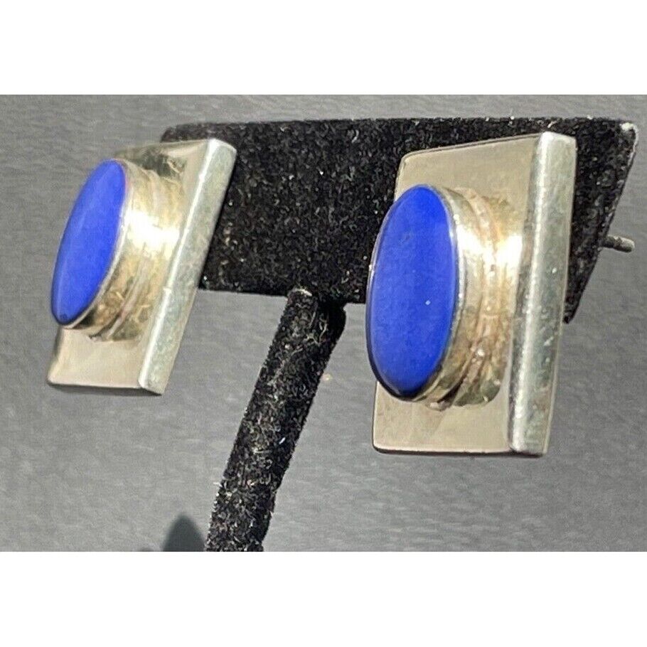 925 STERLING  SILVER LAPIS LAZULI EARRINGS SKY