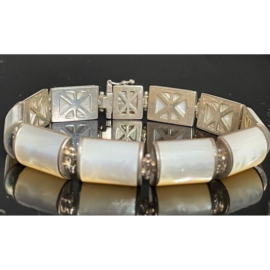 GV 925 STERLING SILVER & MOTHER OF PEARL BRACELET SKY