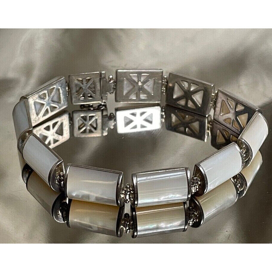 GV 925 STERLING SILVER & MOTHER OF PEARL BRACELET SKY