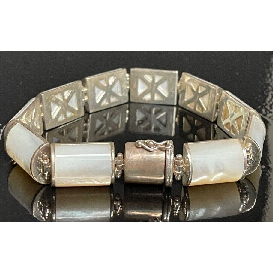 GV 925 STERLING SILVER & MOTHER OF PEARL BRACELET SKY