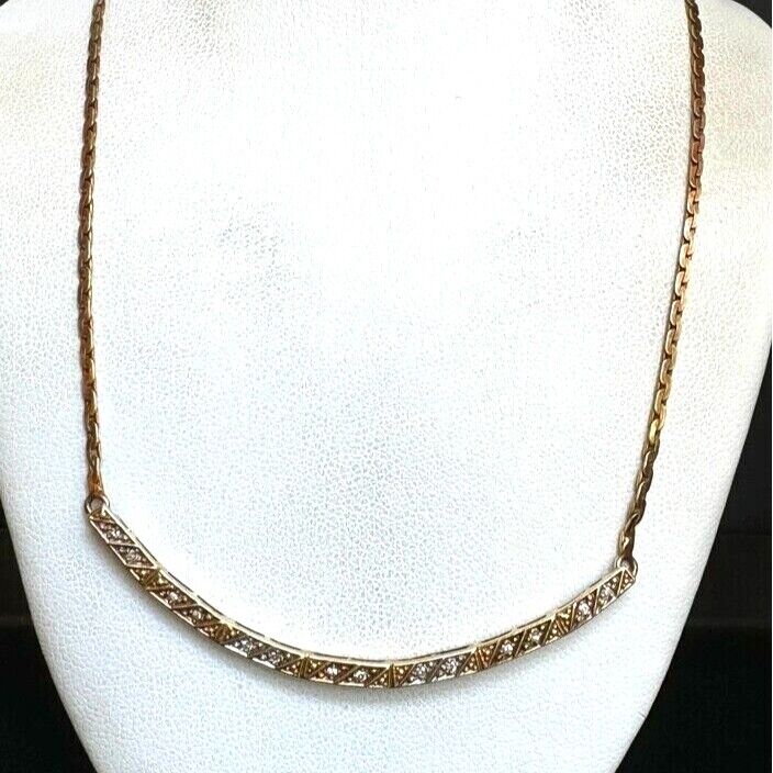 14K YELLOW GOLD AND DIAMOND NECKLACE SKY