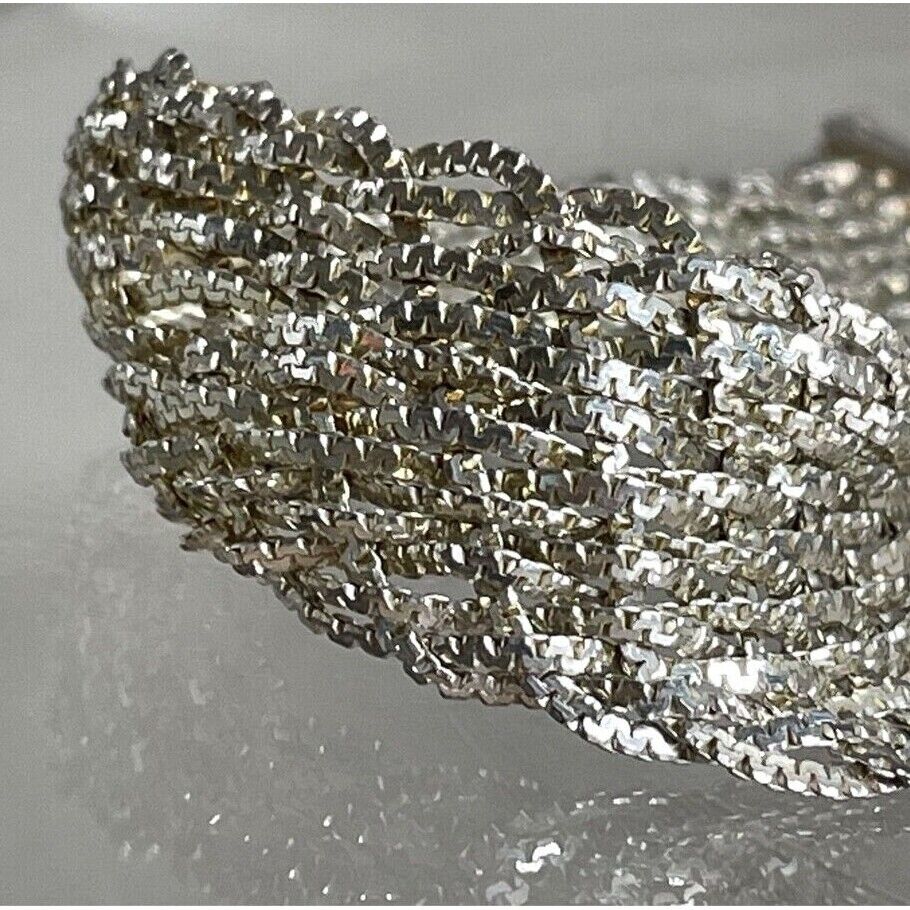 IBB ITALY 925 STERLING SILVER  WOVEN BRACELET SKY