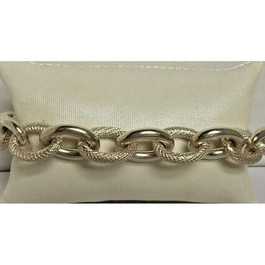 925 STERLING SILVER LARGE LINKS BRACELET. 51 GRAMS SKY