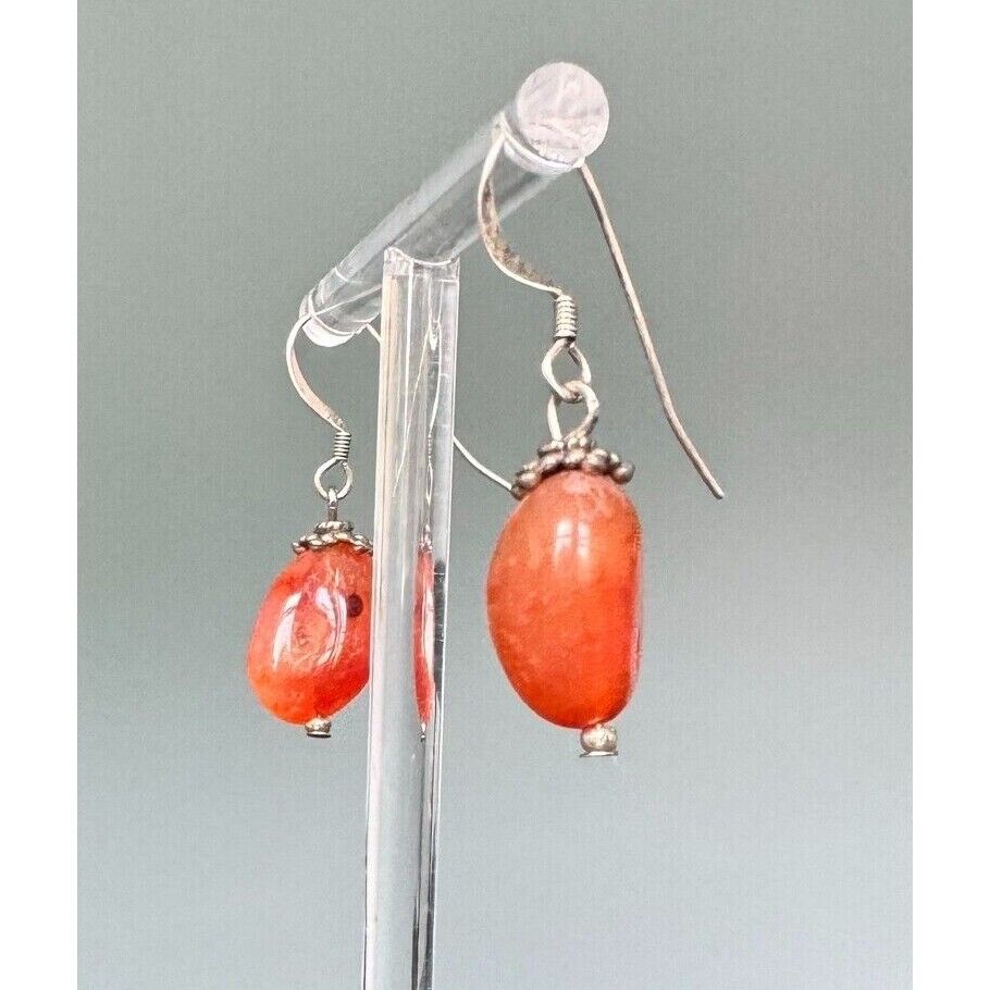 925 STERLING SILVER AGATE EARRINGS SKY