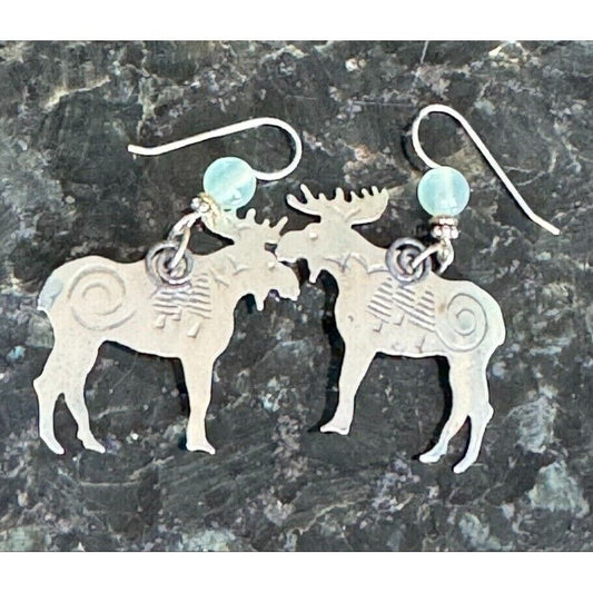 925 STERLING SILVER  REINDEER EARRINGS. CHRISTMAS IN JULY!!! SKY