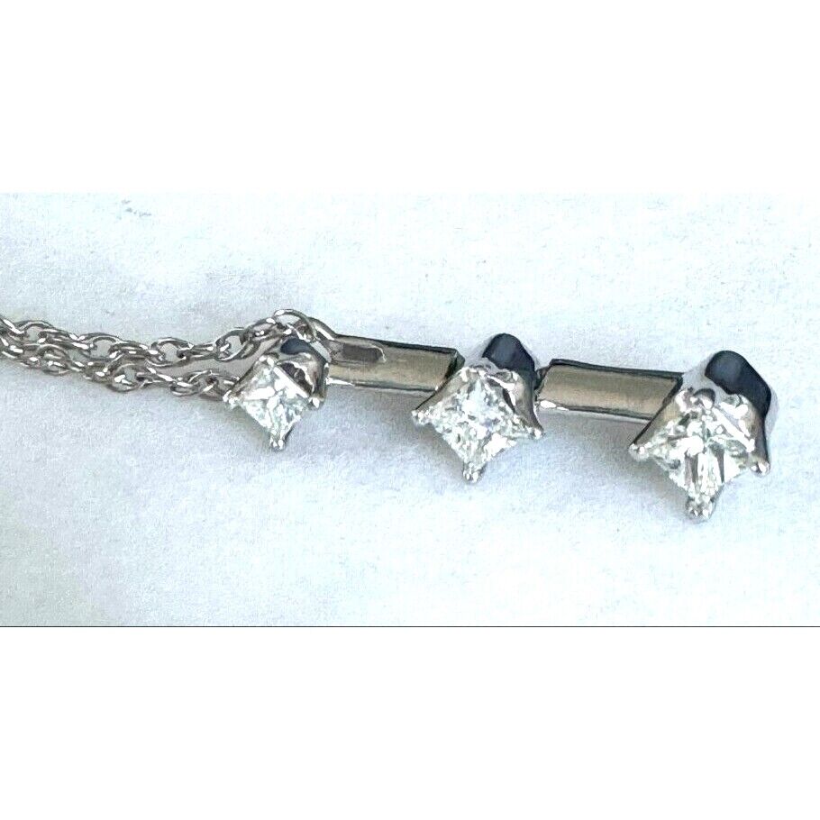 14K WHITE GOLD 0.25 CARAT DIAMOND ''YESTERDAY TODAY ALWAYS'' PENDANT SKY