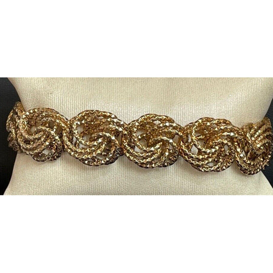 BEAUTIFUL 925 STERLING SILVER VERMEIL FANCY WEAVE BRACELET SKY