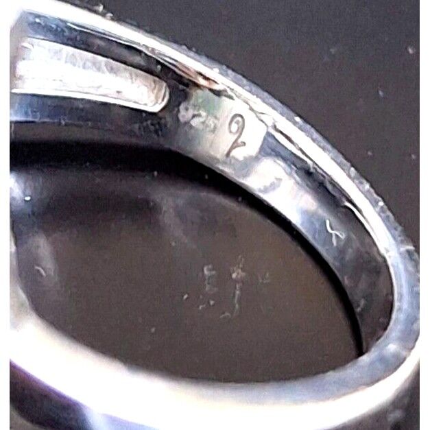 925 STERLING SILVER ABSTRACT LACE FULL FINGER RING SIZE 8 SKY