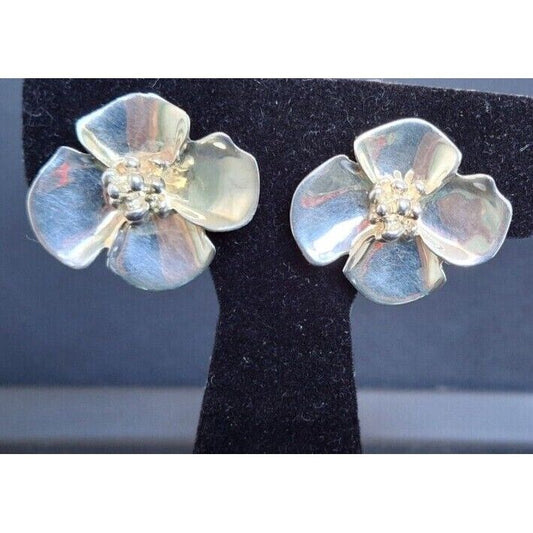 RLM ROBERT LEE MORRIS 925 STERLING SILVER PANCY  CLIP EARRINGS SKY