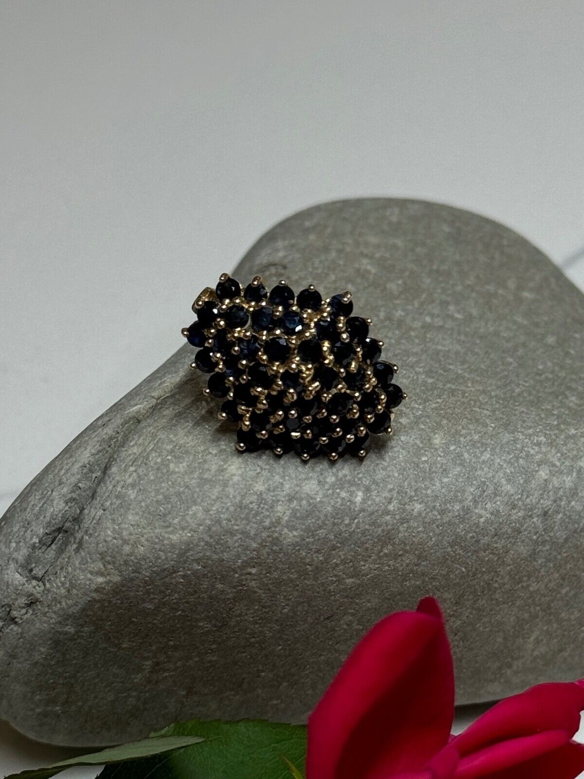 10K YELLOW GOLD RING SAPPHIRE SIZE 7