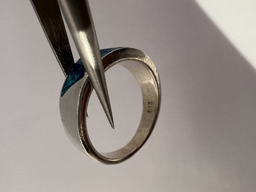 925 Sterling Silver & Opal Ring Size 7