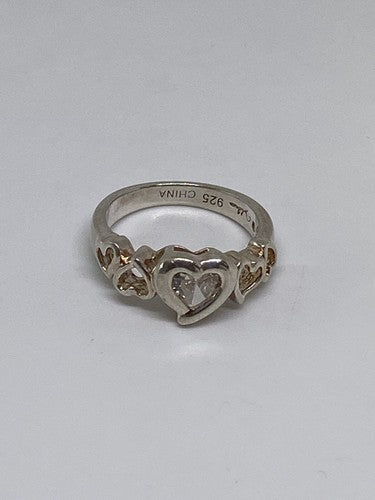 925 Sterling Silver CZ Ring Size 6.75
