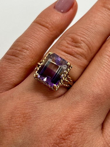 10K Yellow Gold  Ametrine Ring Size 5.5