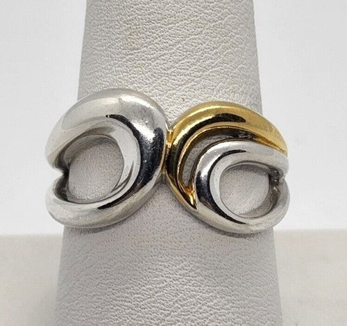Silver Ring 925 Vintage Elle Accent Red Ruby Inside The Band Size 9