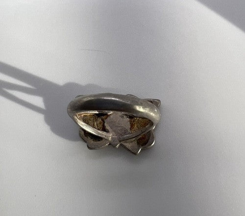 925 Sterling Silver & Opal Butterfly Ring Size 4.5