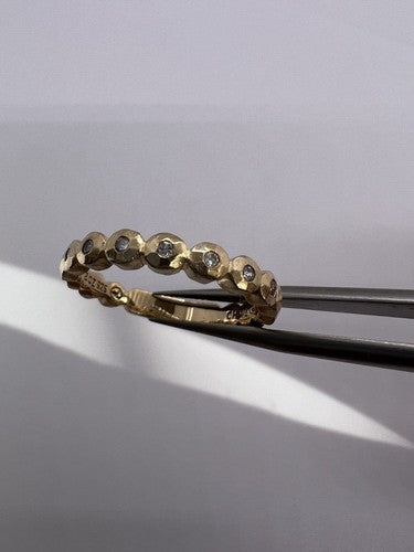 925 Sterling Silver Gold Plated CZ Ring Size 7.5